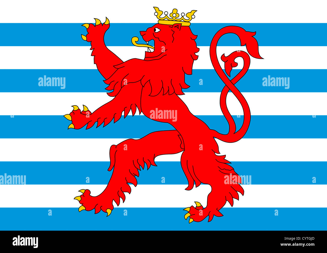 Bandiera del Granducato di Lussemburgo. Foto Stock