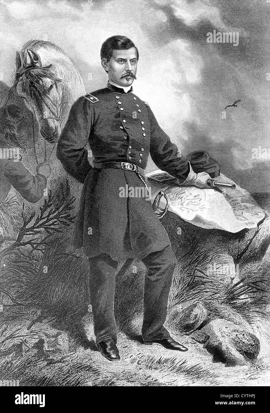 Generale americano George McClellan Foto Stock