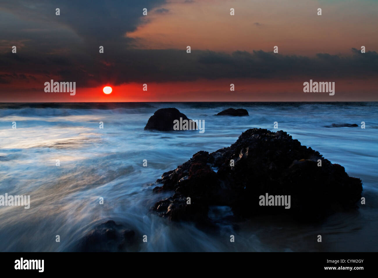 Tramonto tropicale Foto Stock