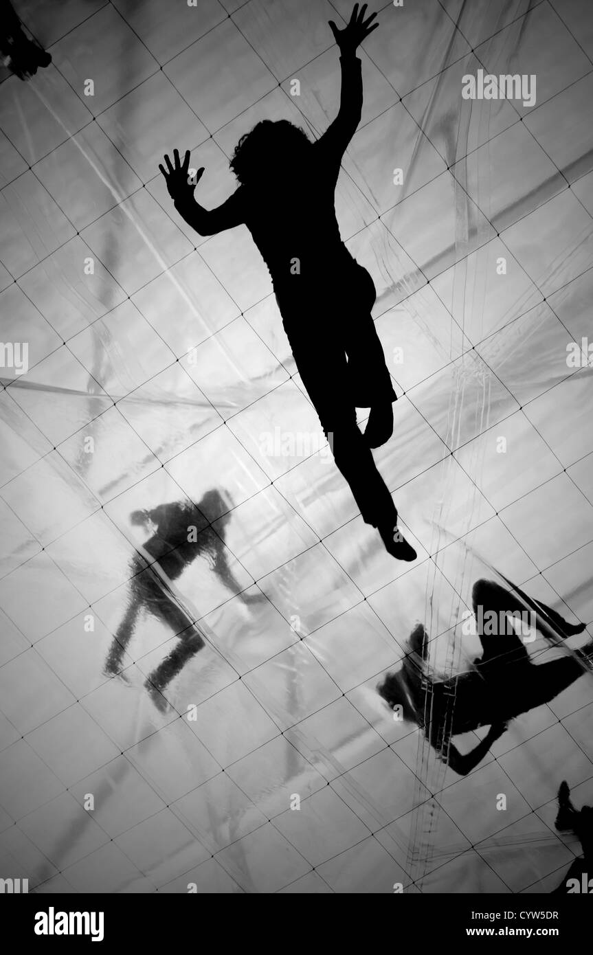 Persone intrappolate impigliate Foto Stock