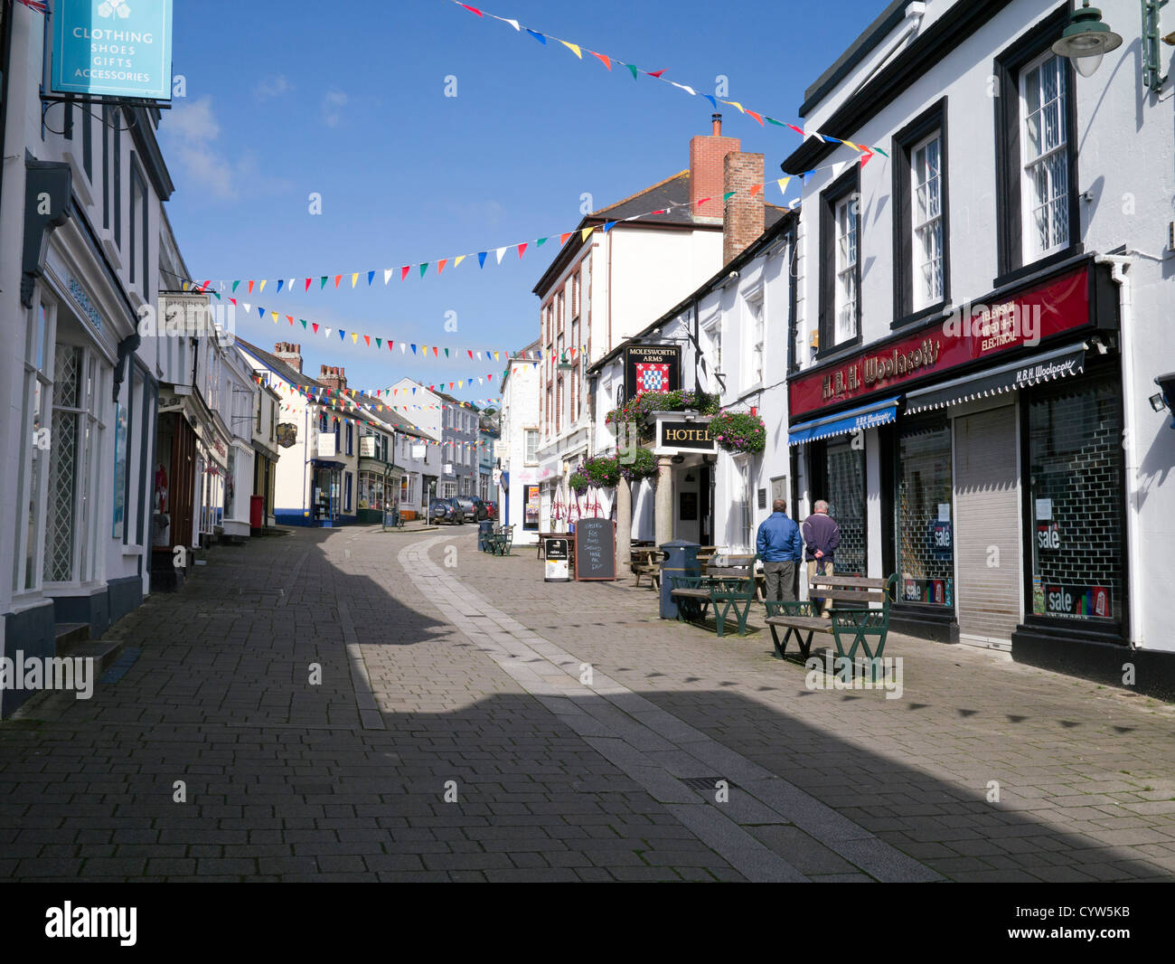Molesworth Street, St Albans Cornwall. Foto Stock