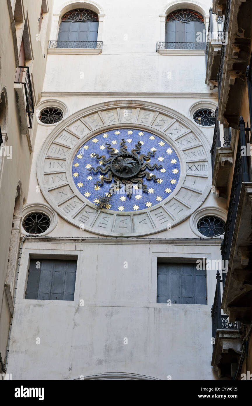 Torre dell'orologio di Piazza San Marco, Venezia, Italia. Foto Stock