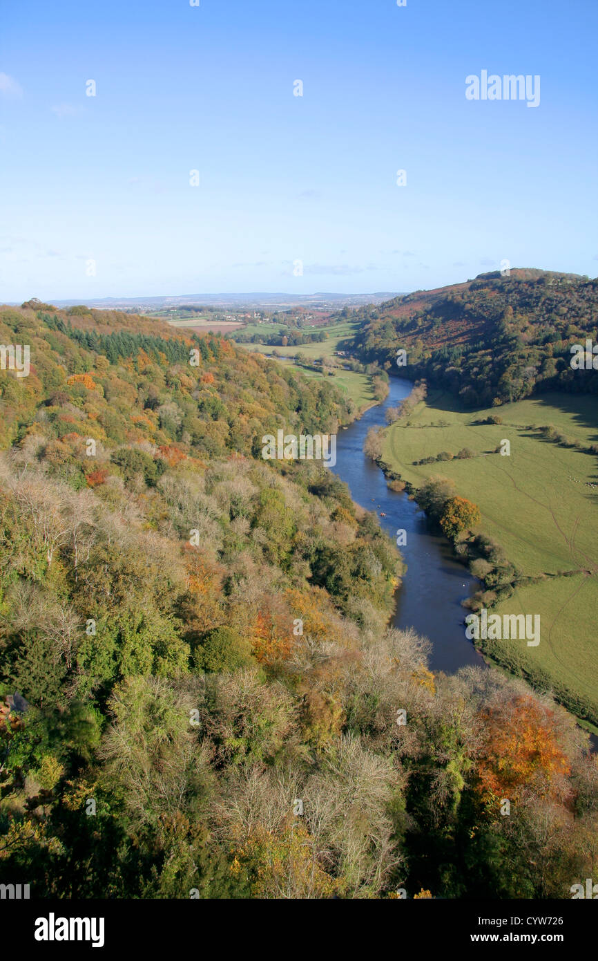 Autunno Symonds Yat Rock vista fiume Wye Gloucestershire England Regno Unito Foto Stock