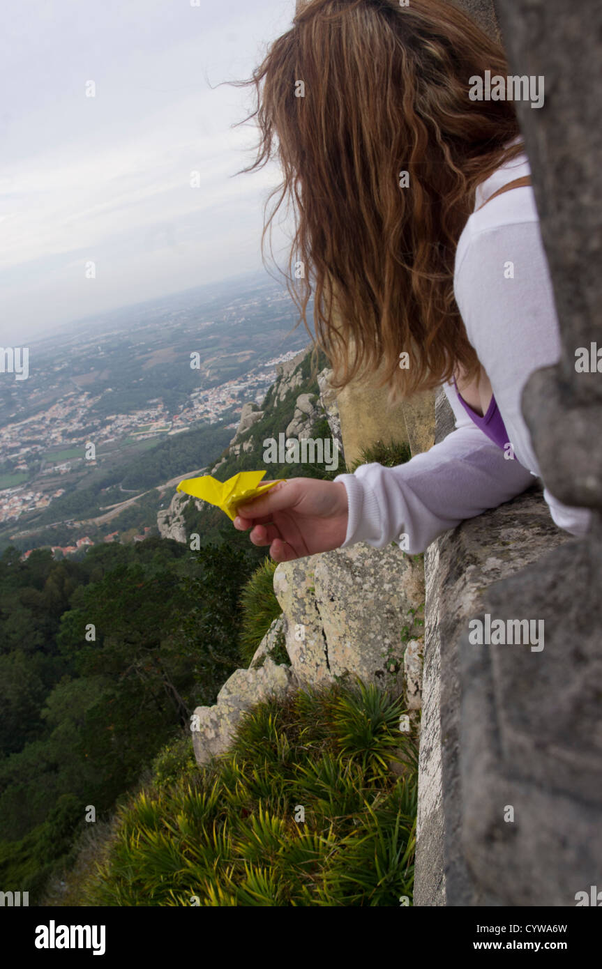 Butterfly fly away, pena Palace Sintra Portogallo Foto Stock