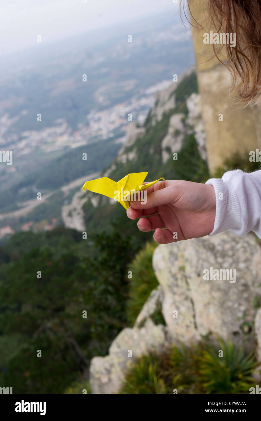 Butterfly fly away, pena Palace Sintra Portogallo Foto Stock