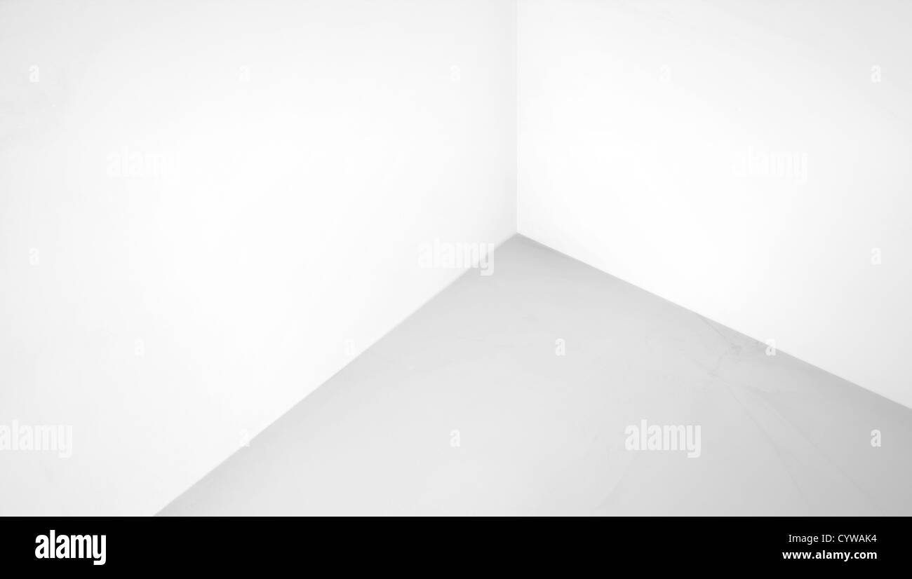 Abstract architettura dello sfondo. Angolo vuoto della white room interior Foto Stock