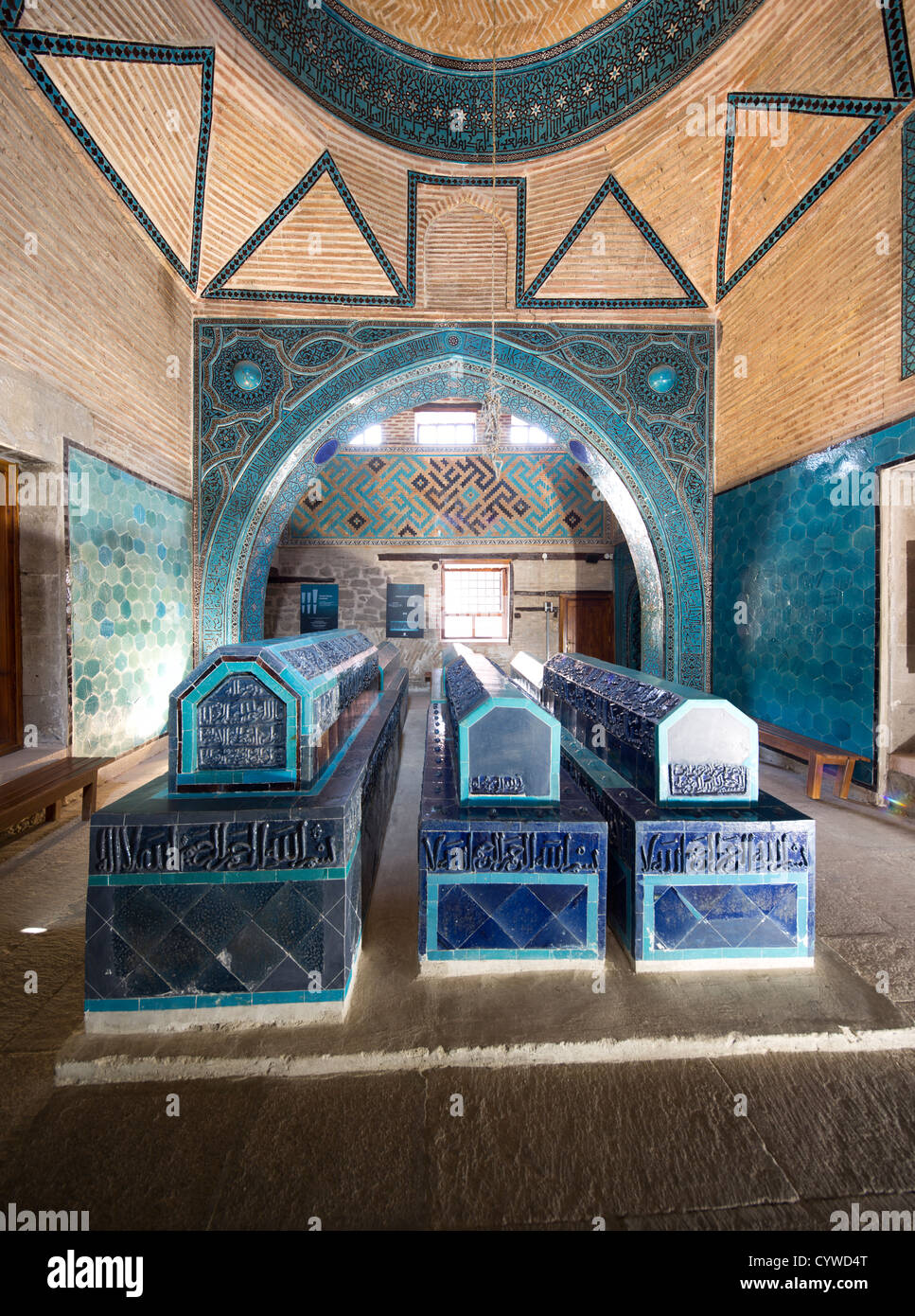 Mausoleo, Sahib complesso Ata, Konya, Turchia Foto Stock