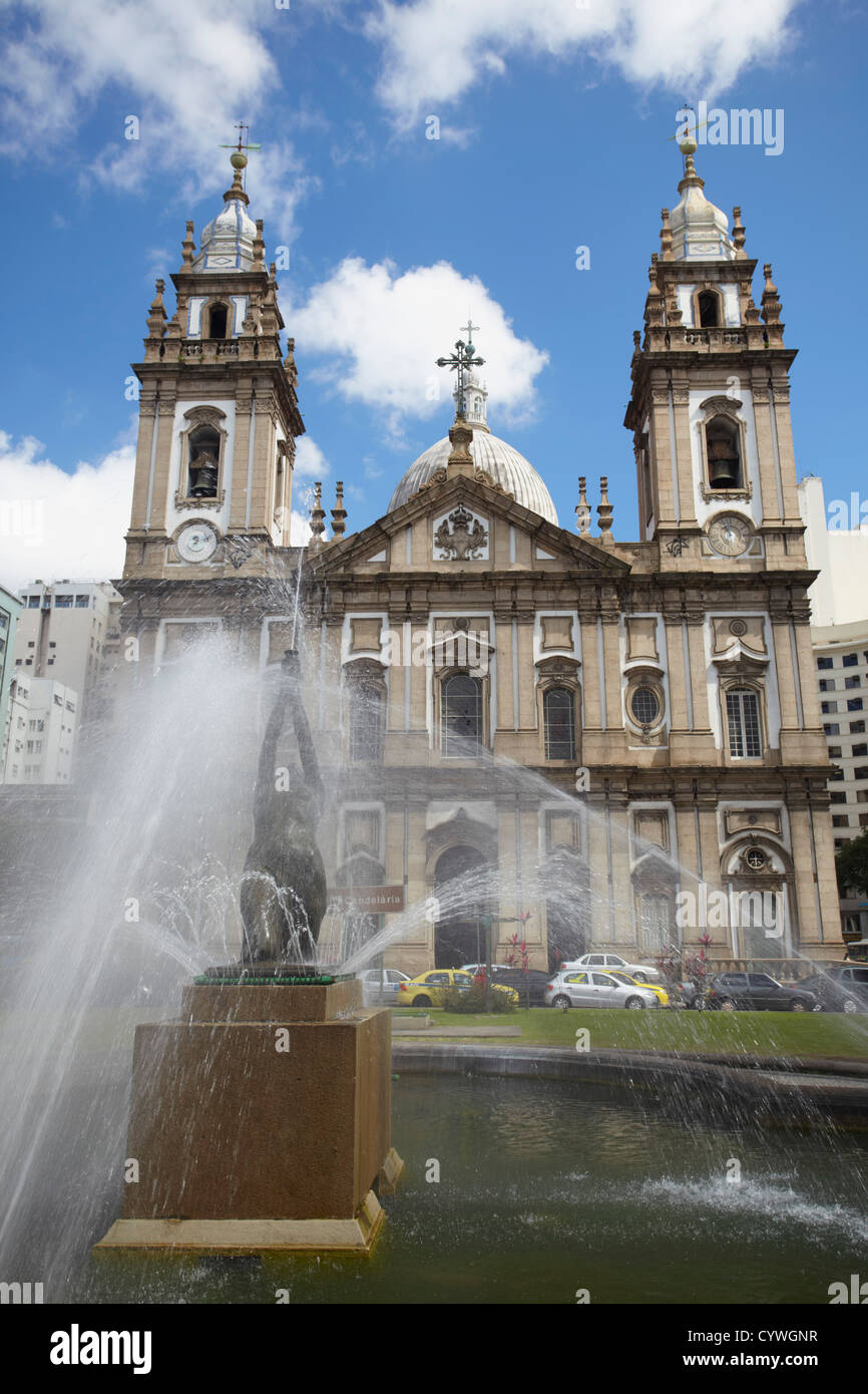 Nostra Signora della Candelaria Chiesa, centro di Rio de Janeiro, Brasile Foto Stock