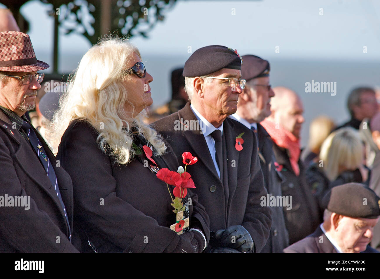 Blackpool, Regno Unito 11 novembre 2012. Ricordo service tenutasi a Blackpool il cenotafio sul lungomare vicino al molo del nord. Alamy Live News Foto Stock