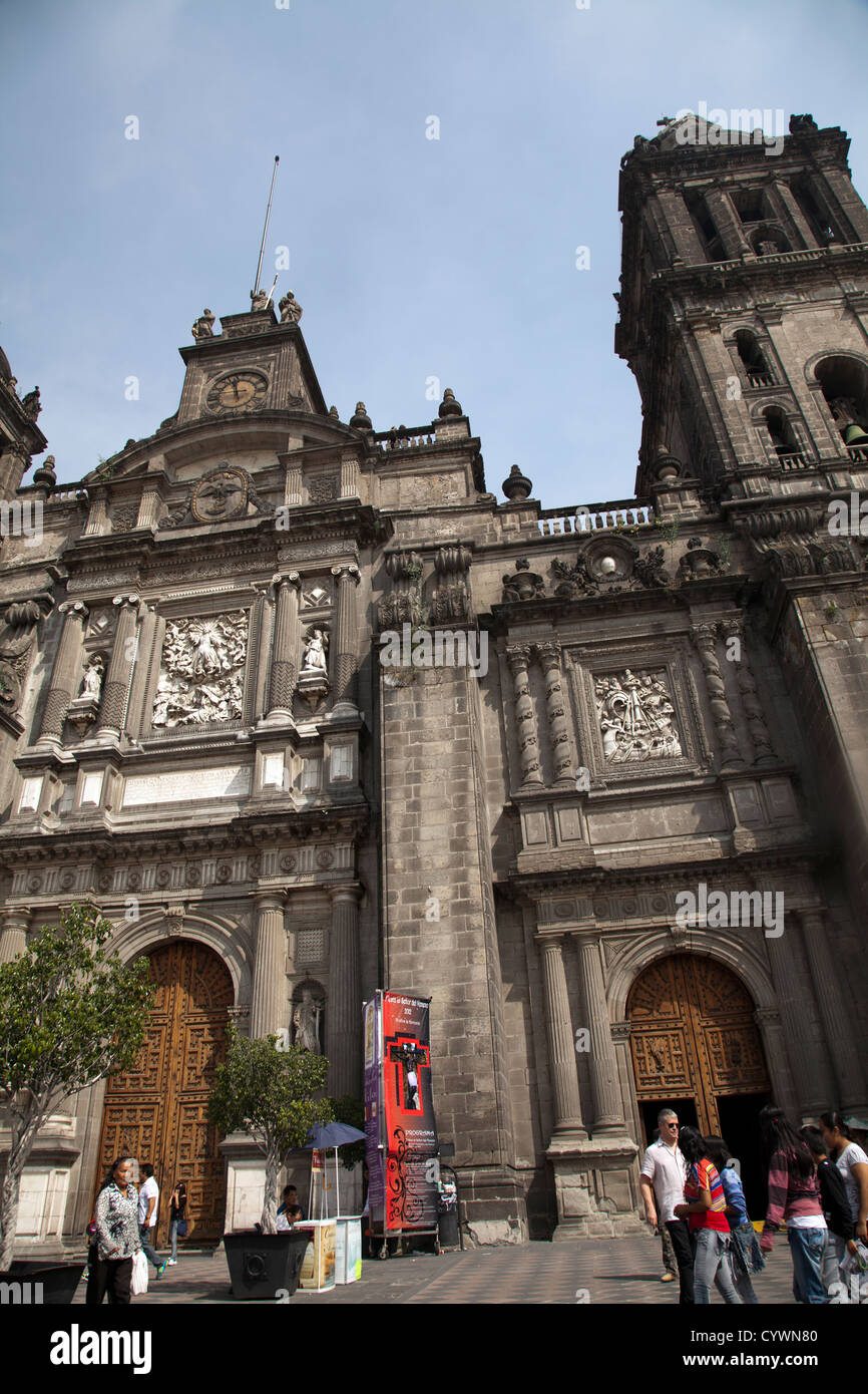 Cattedrale Metropolitana dell Assunzione di Maria di Città del Messico DF Foto Stock