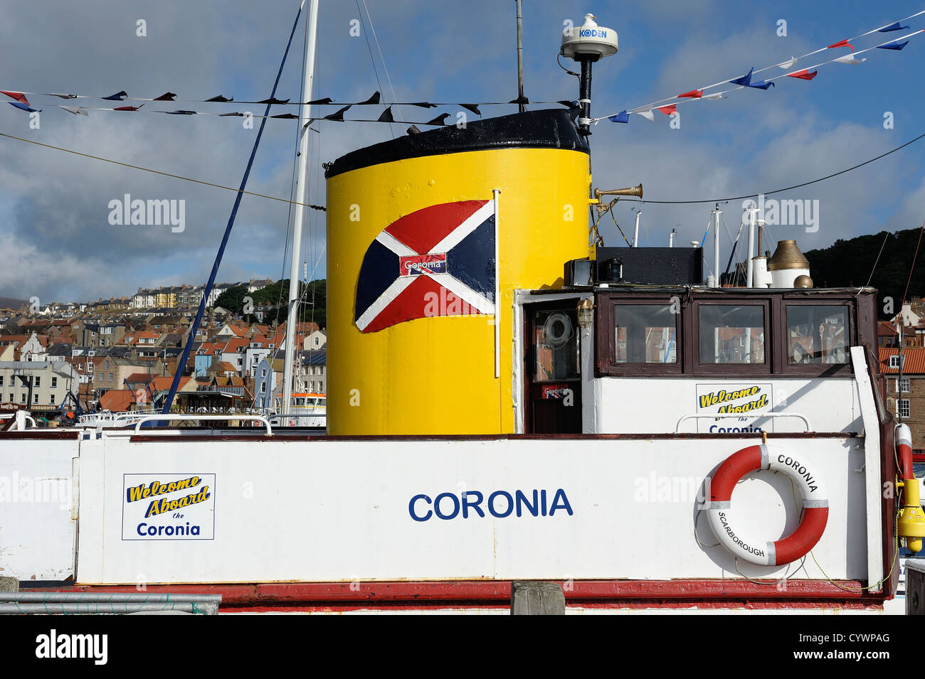 Piacere coronia vaporizzatore Scarborough North Yorkshire England Regno Unito Foto Stock