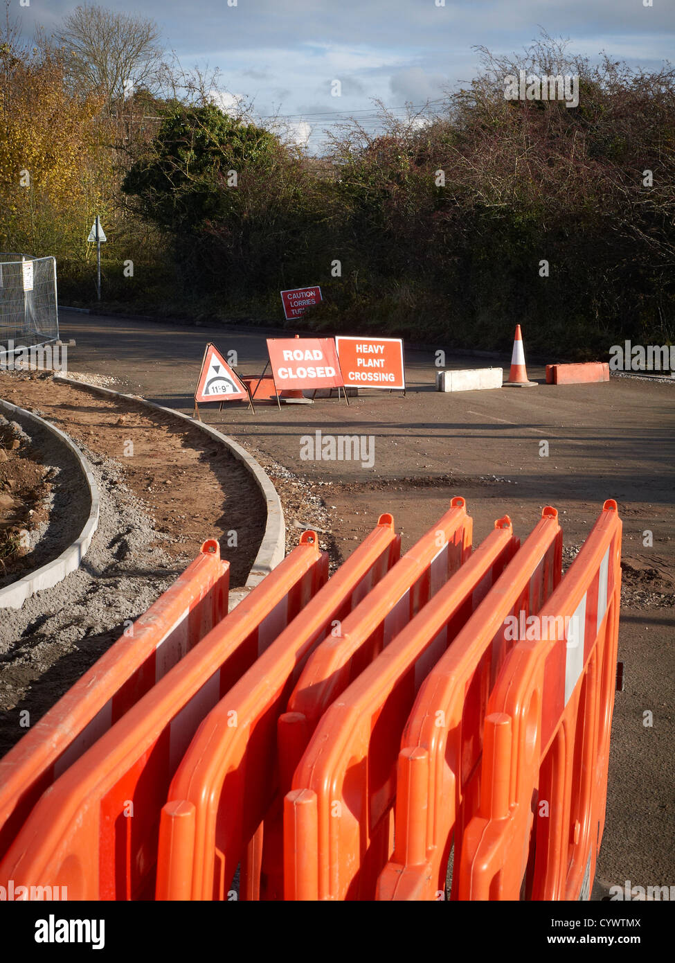 Segni di traffico nel Cheshire Regno Unito Foto Stock