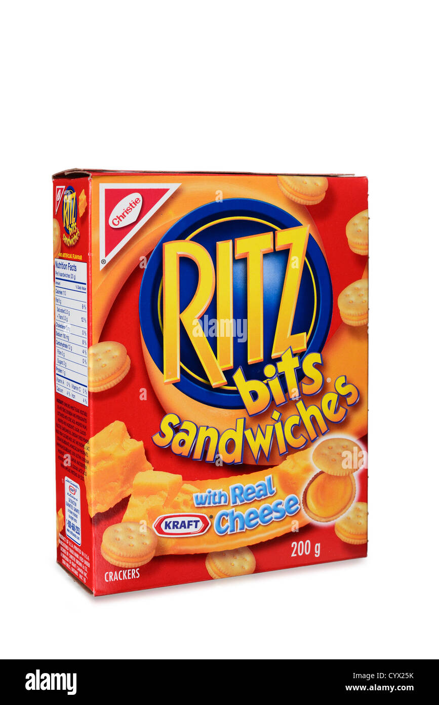 Crackers, Ritz bit panini con formaggio Foto Stock