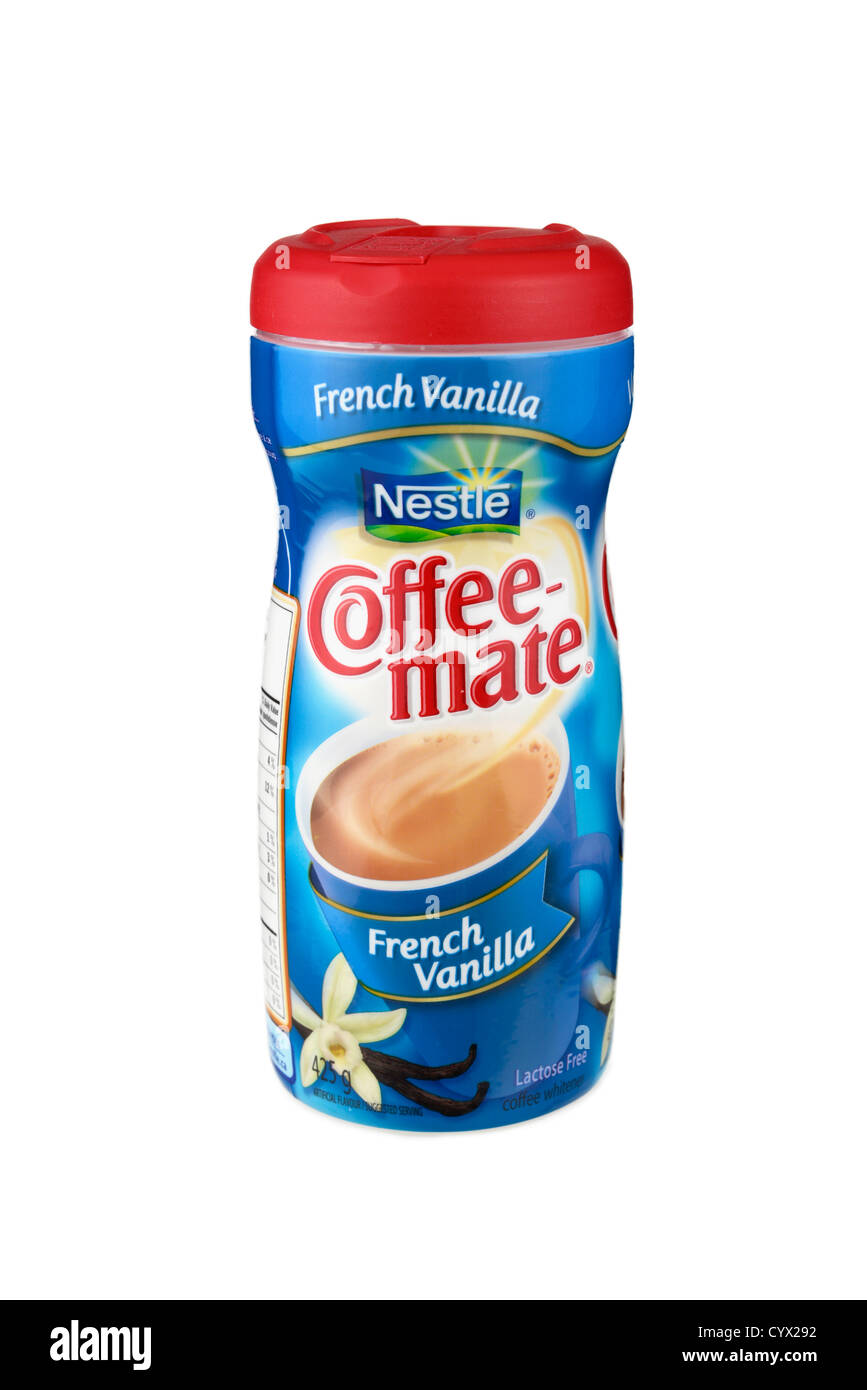 Sbiancante di caffè, la vaniglia francese Nestle Foto Stock
