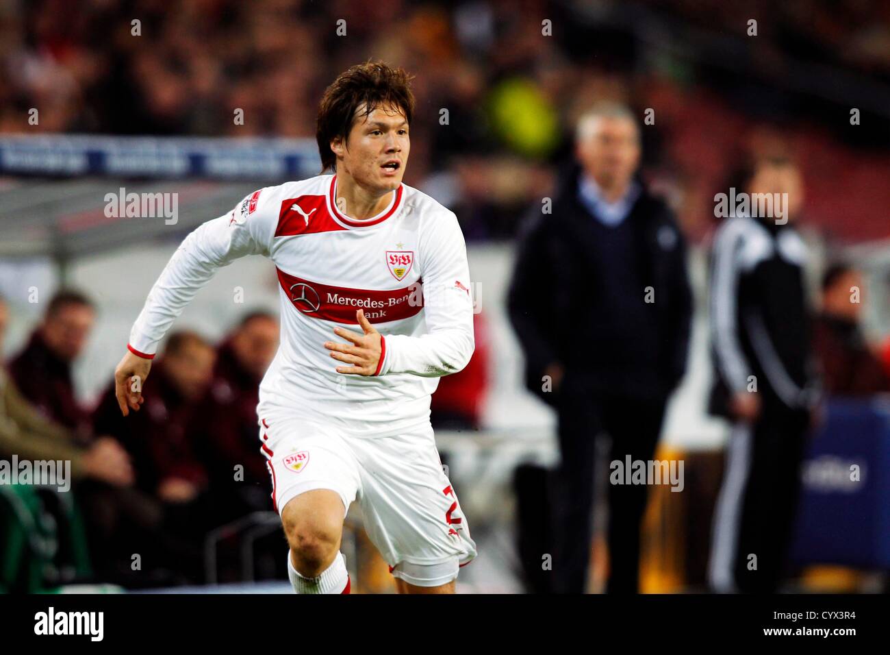 Gotoku Sakai (Stoccarda), 11 novembre 2012 - Calcio : Bundesliga match tra VfB Stuttgart 2-4 Hannover 96 al Mercedes-Benz Arena a Stoccarda, in Germania. (Foto di D.Nakashima/AFLO) [2336] Foto Stock