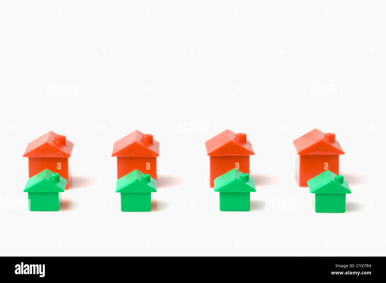 Close-up di case del modello Foto Stock