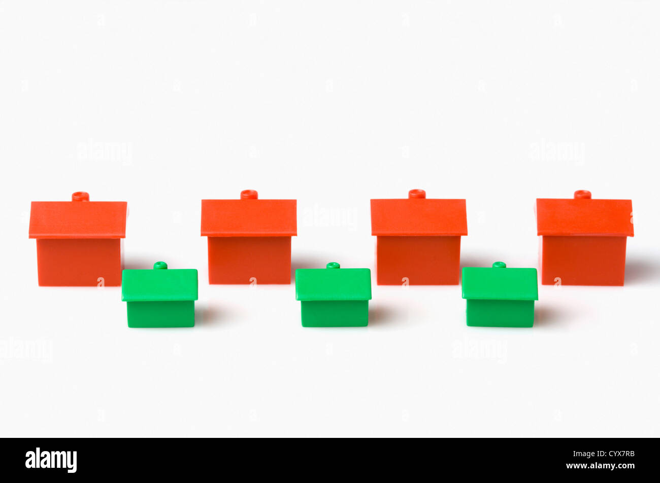 Close-up di case del modello Foto Stock