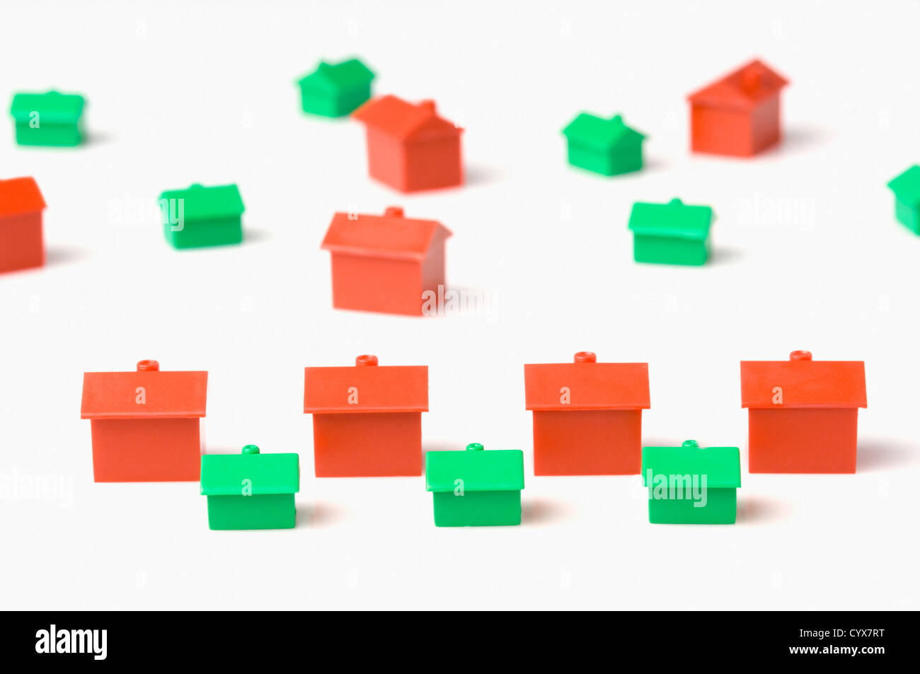 Close-up di case del modello Foto Stock