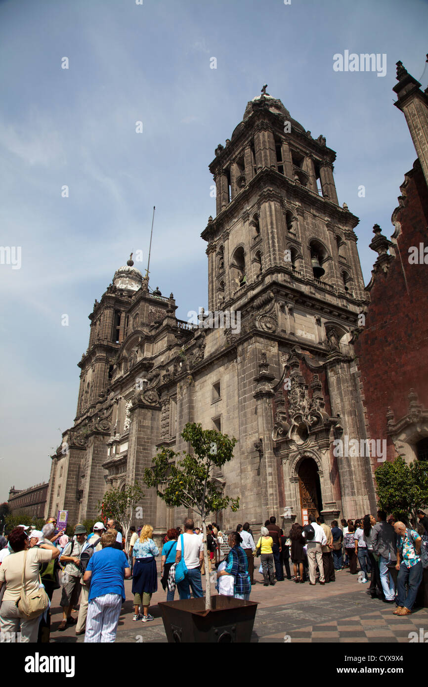 Cattedrale Metropolitana dell Assunzione di Maria di Città del Messico DF Foto Stock