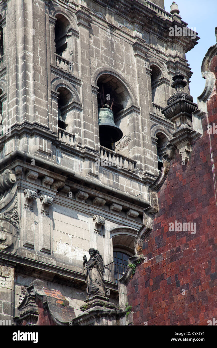 Cattedrale Metropolitana dell Assunzione di Maria di Città del Messico DF - Campanile Foto Stock