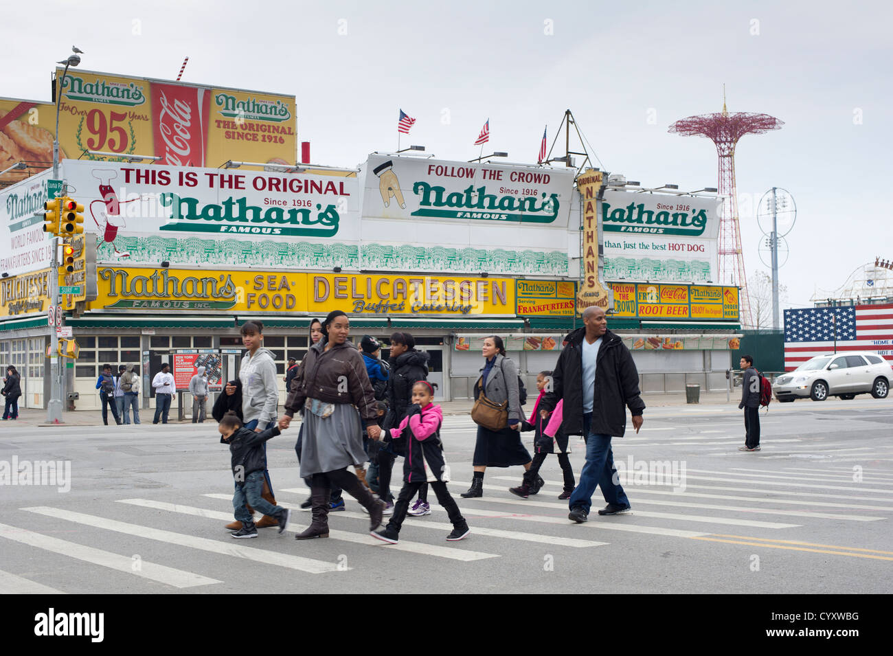 Nathan di Coney Island, di Brooklyn a New York Foto Stock