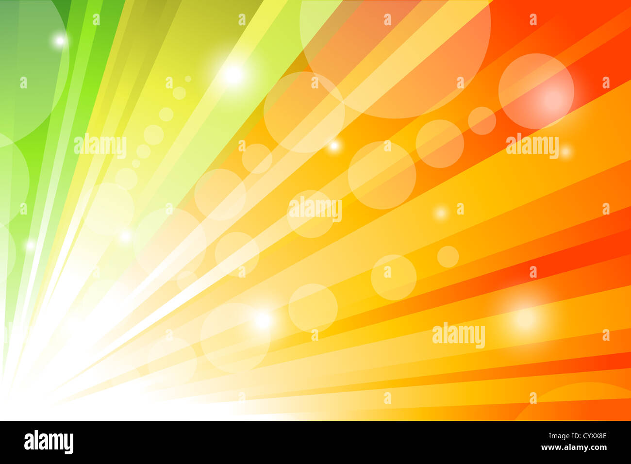 Illustrazione della brillante background sunburst Foto Stock