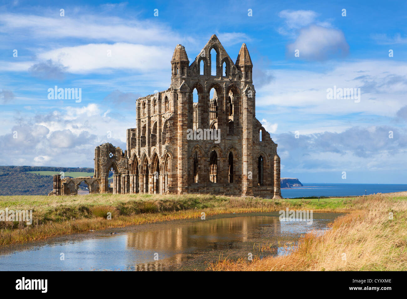 Whitby Abbey, Yorkshire Foto Stock