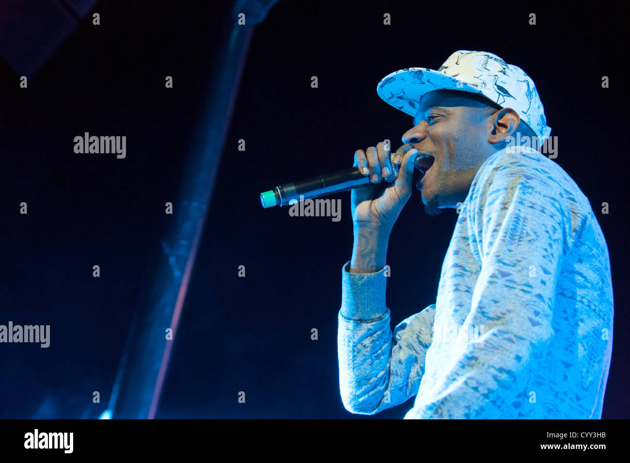 SACRAMENTO, CA - 11 novembre: Tuki Carter esegue come parte del Wiz Khalifa's 2050 World Tour al Sleep Train Arena sul Novembre 11, 2012 a Sacramento, in California. Foto Stock