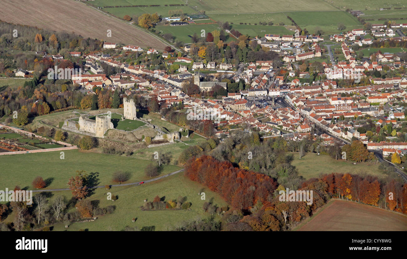 Vista aerea di Helmsley in North Yorkshire Foto Stock