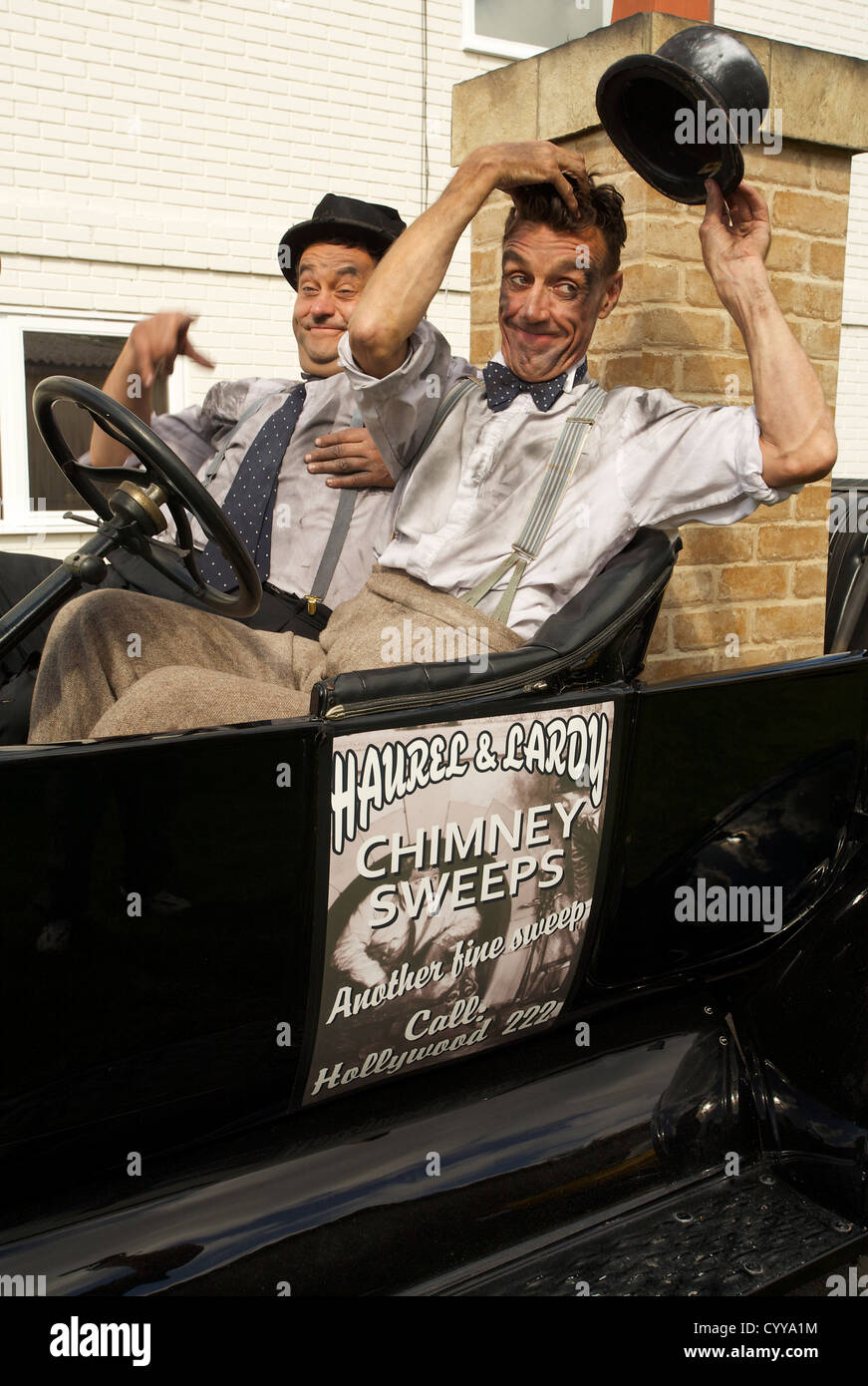 Laurel e Hardy look-a-piace, 'Haurel & Lardy', a Goodwood 2012 Foto Stock