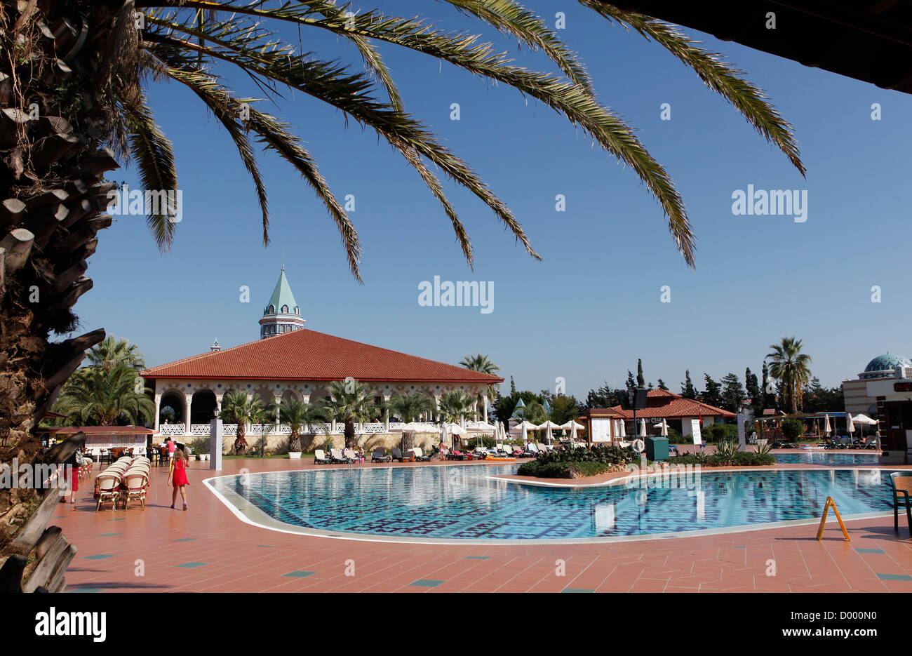 Persone presso la piscina,Hotel Club Ali Bey Manavgat,Antalya, Turchia. Foto Stock