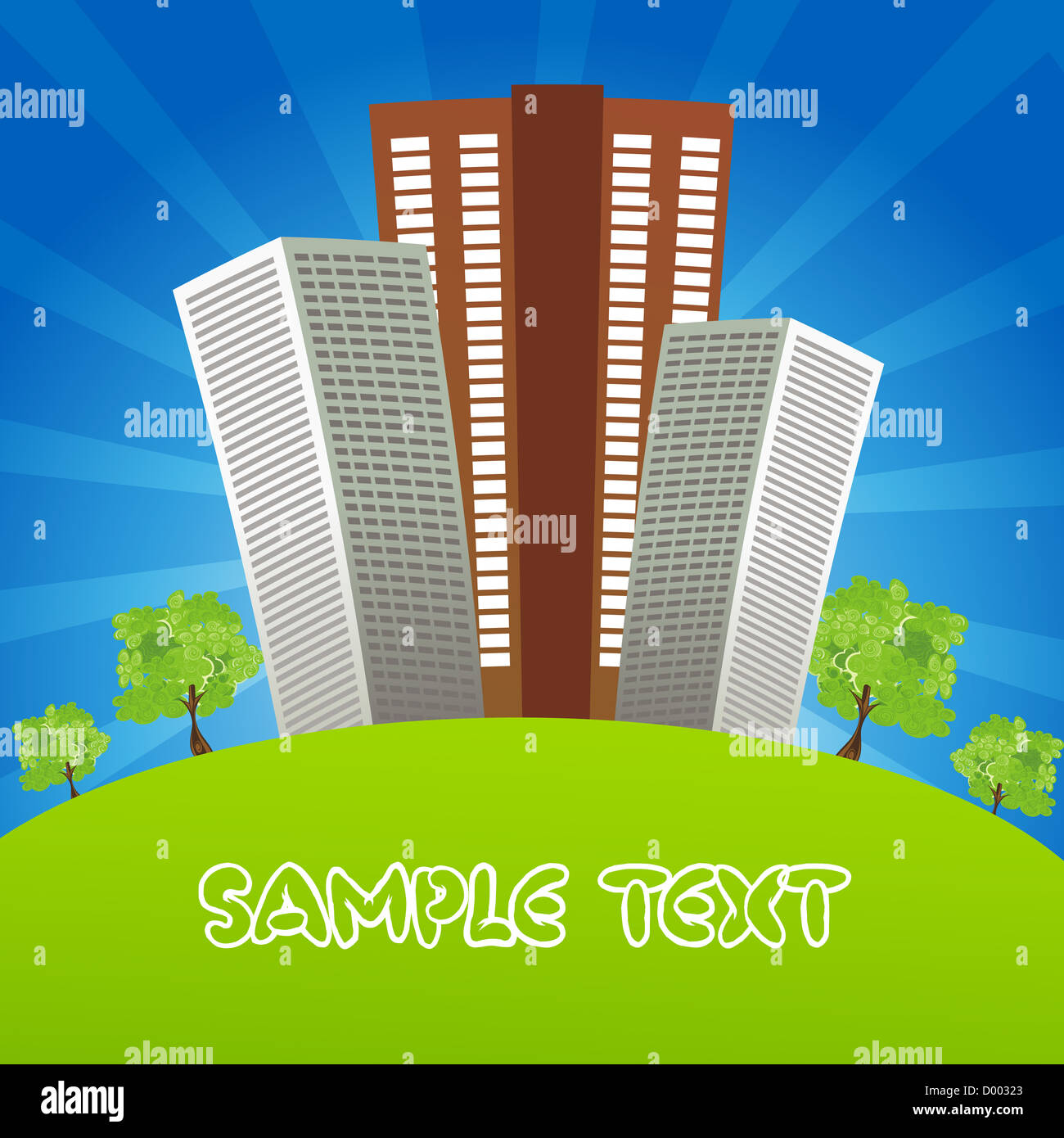 Illustrazione della scheda aziendale su sfondo bianco Foto Stock