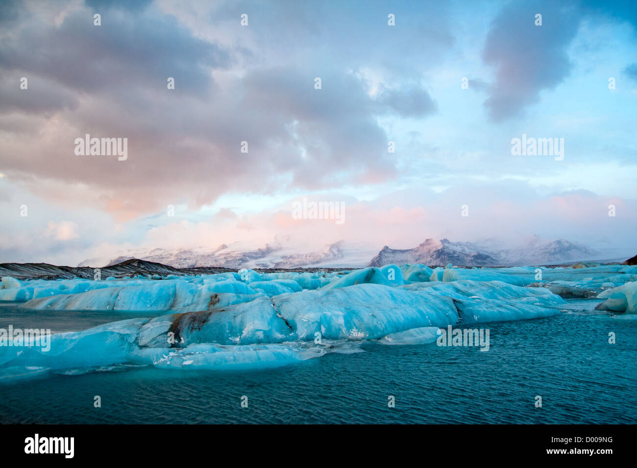 Iceberg di Jokulsarlon, Islanda Foto Stock