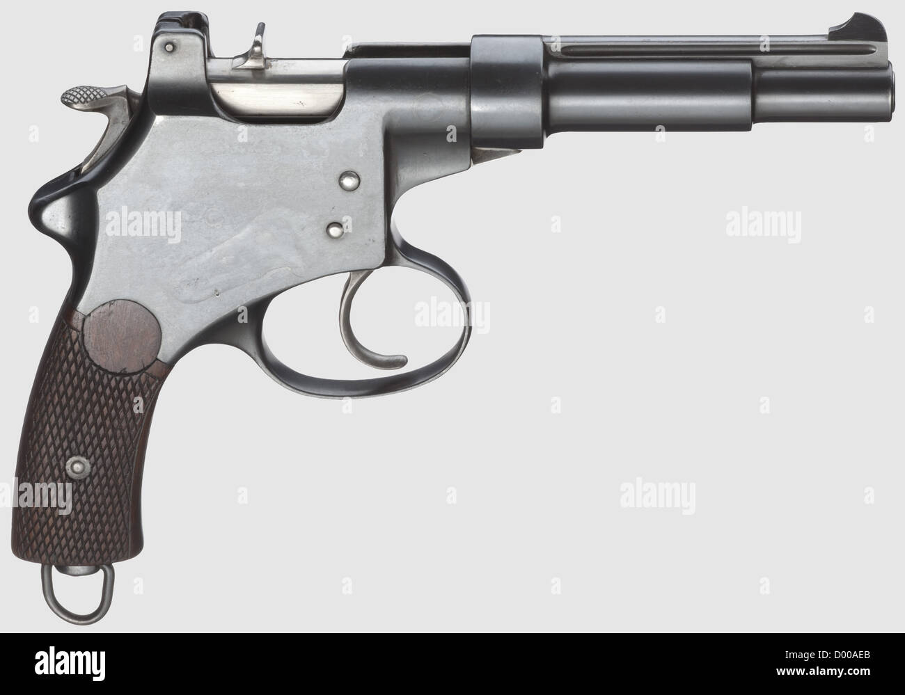 Mannlicher Mod.1894,tipo svizzero,cal.6.5 mm Mannlicher,no.46.numeri corrispondenti.foro luminoso,lunghezza canna 170 mm.caricatore a cinque scatti con manico interno.Self.Blowback con cilindro a soffiatura diretta.grilletto a doppia azione.prodotto da 'FAB.D'ARMES NEUHAUSEN'.completo bluing spazzolato,contemporaneo non verificabile in modo sicuro,grilletto in noce grigio e grilletto loop.Complete.su battente con grilletto nero e grilletto nero Fissato all'interno in basso sul pannello sinistro.A r,ulteriori-diritti-clearance-non disponibile Foto Stock Mannlicher Mod.1894,tipo svizzero,cal.6.5 mm Mannlicher,no.46.numeri corrispondenti.foro luminoso,lunghezza canna 170 mm.caricatore a cinque scatti con manico interno.Self.Blowback con cilindro a soffiatura diretta.grilletto a doppia azione.prodotto da 'FAB.D'ARMES NEUHAUSEN'.completo bluing spazzolato,contemporaneo non verificabile in modo sicuro,grilletto in noce grigio e grilletto loop.Complete.su battente con grilletto nero e grilletto nero Fissato all'interno in basso sul pannello sinistro.A r,ulteriori-diritti-clearance-non disponibile Foto Stock