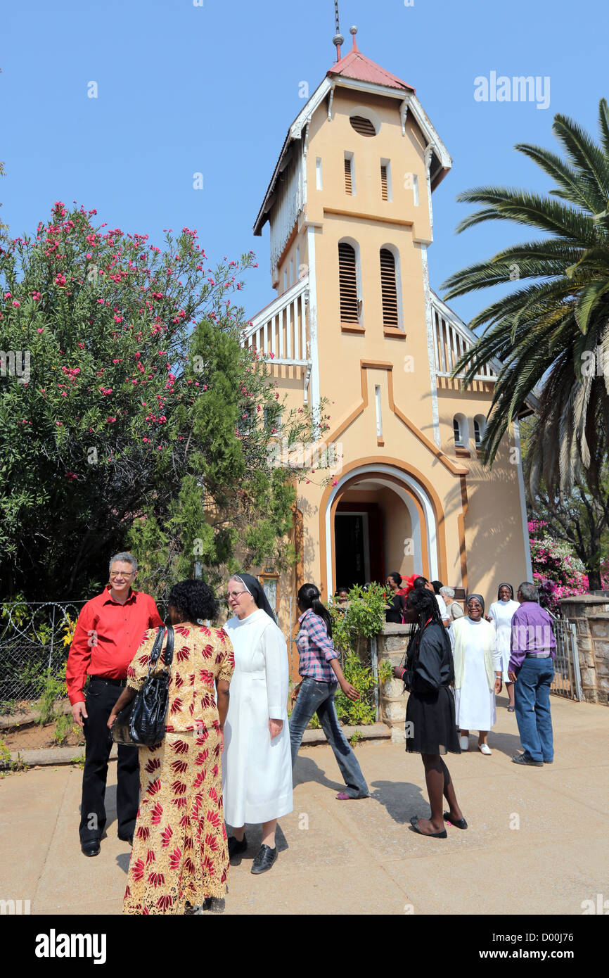Santa Barbara chiesa cattolica in Tsumeb, Namibia Foto Stock