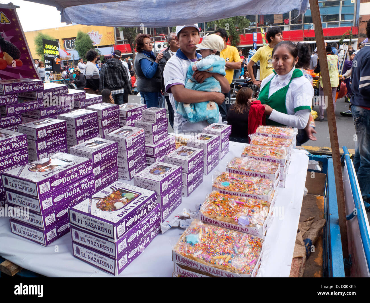 Il Perù. La città di Lima. Cucina di strada. Foto Stock