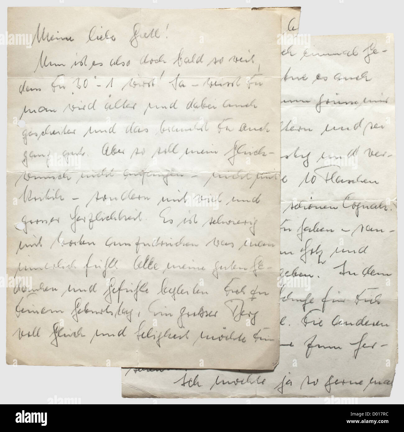 Gretl Braun - lettera di Hermann Fegelein, una lettera ...
