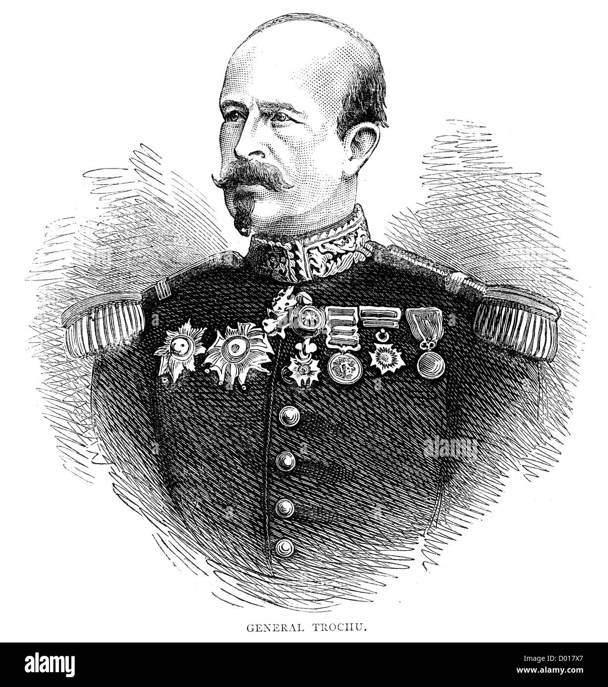 Louis Jules Trochu, un francese leader militare e politico nel corso del Franco Prussiana di guerra Foto Stock