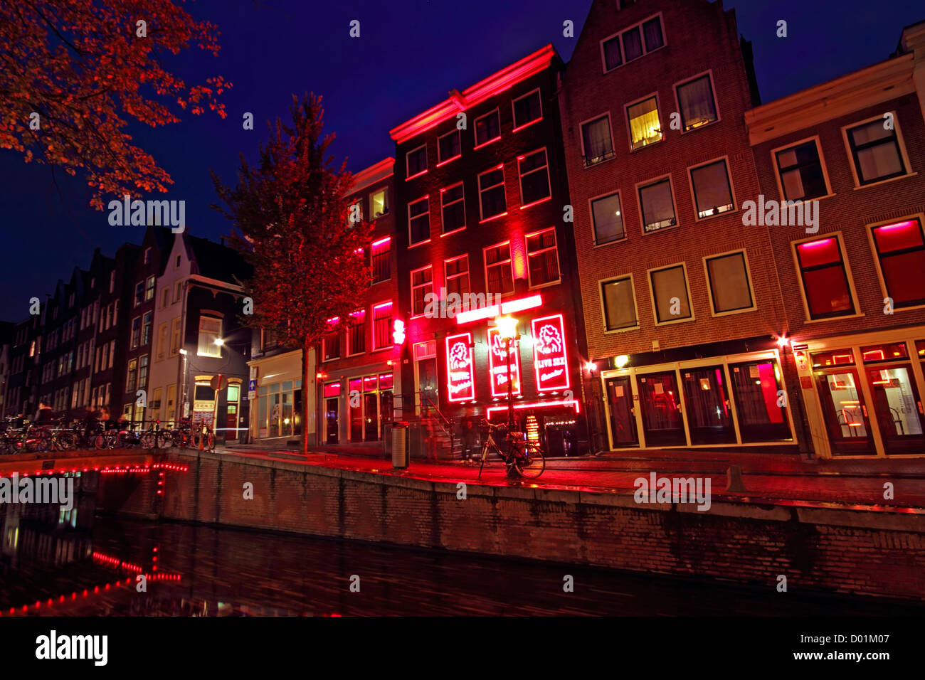 Il quartiere a luci rosse di Amsterdam Paesi Bassi Foto Stock