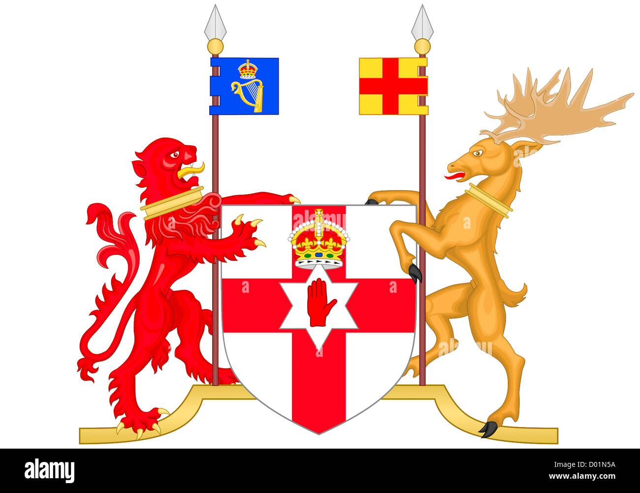 Stemma dell'Irlanda del Nord. Foto Stock