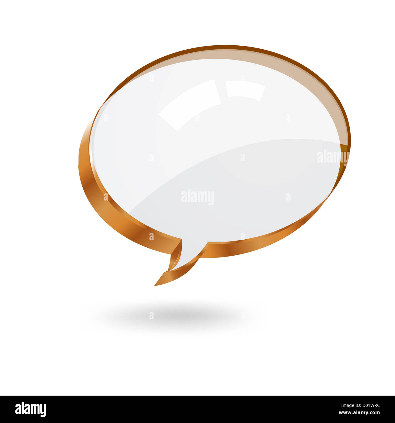 Illustrazione della finestra di dialogo la bolla su sfondo bianco Foto Stock