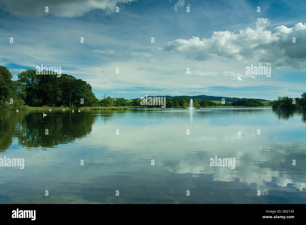 Carlingwark Loch, Castle Douglas, Galloway Foto Stock