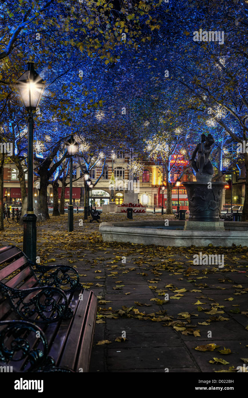 Sloane Square (Londra - UK) con le luci di Natale Foto Stock