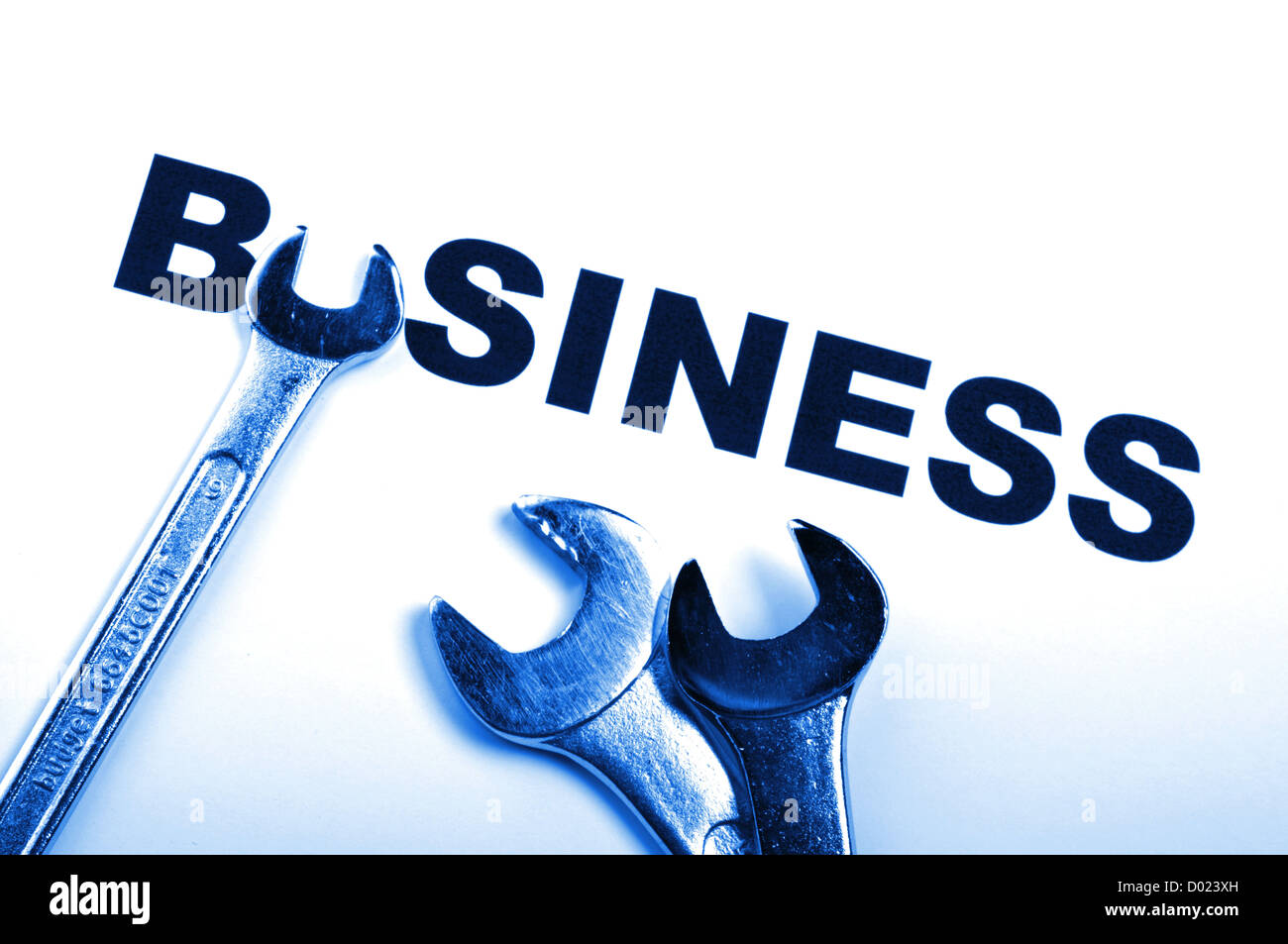 Il concetto di business con costruzione di utensile che illustra il successo Foto Stock