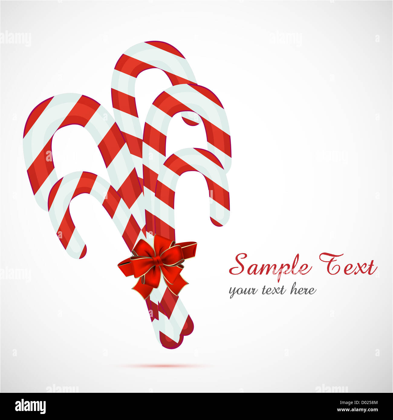 Illustrazione di stick candy su sfondo bianco Foto Stock