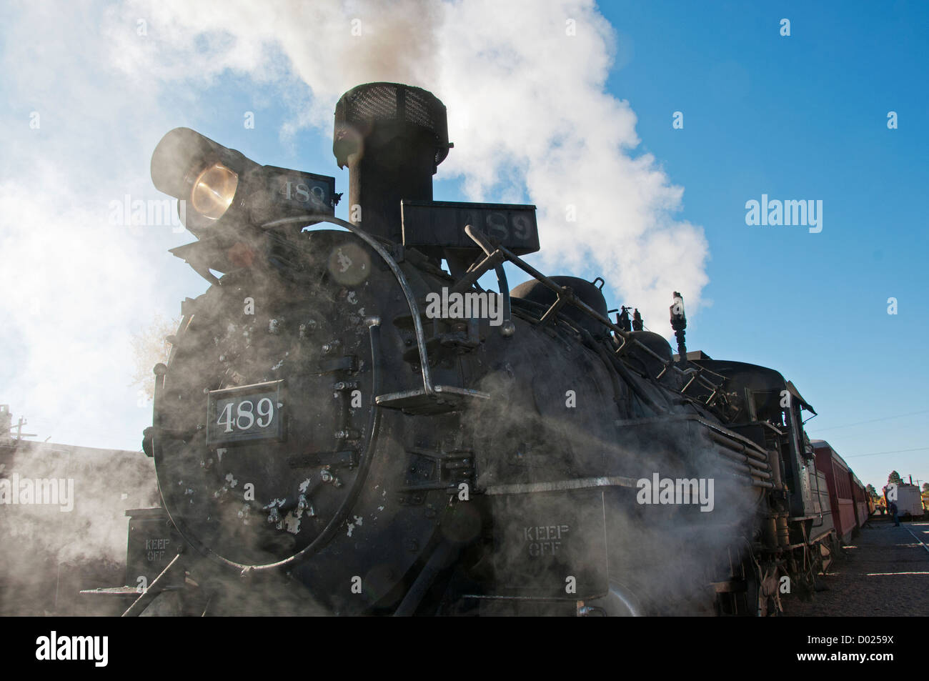 Locomotiva, treno, motore Foto Stock