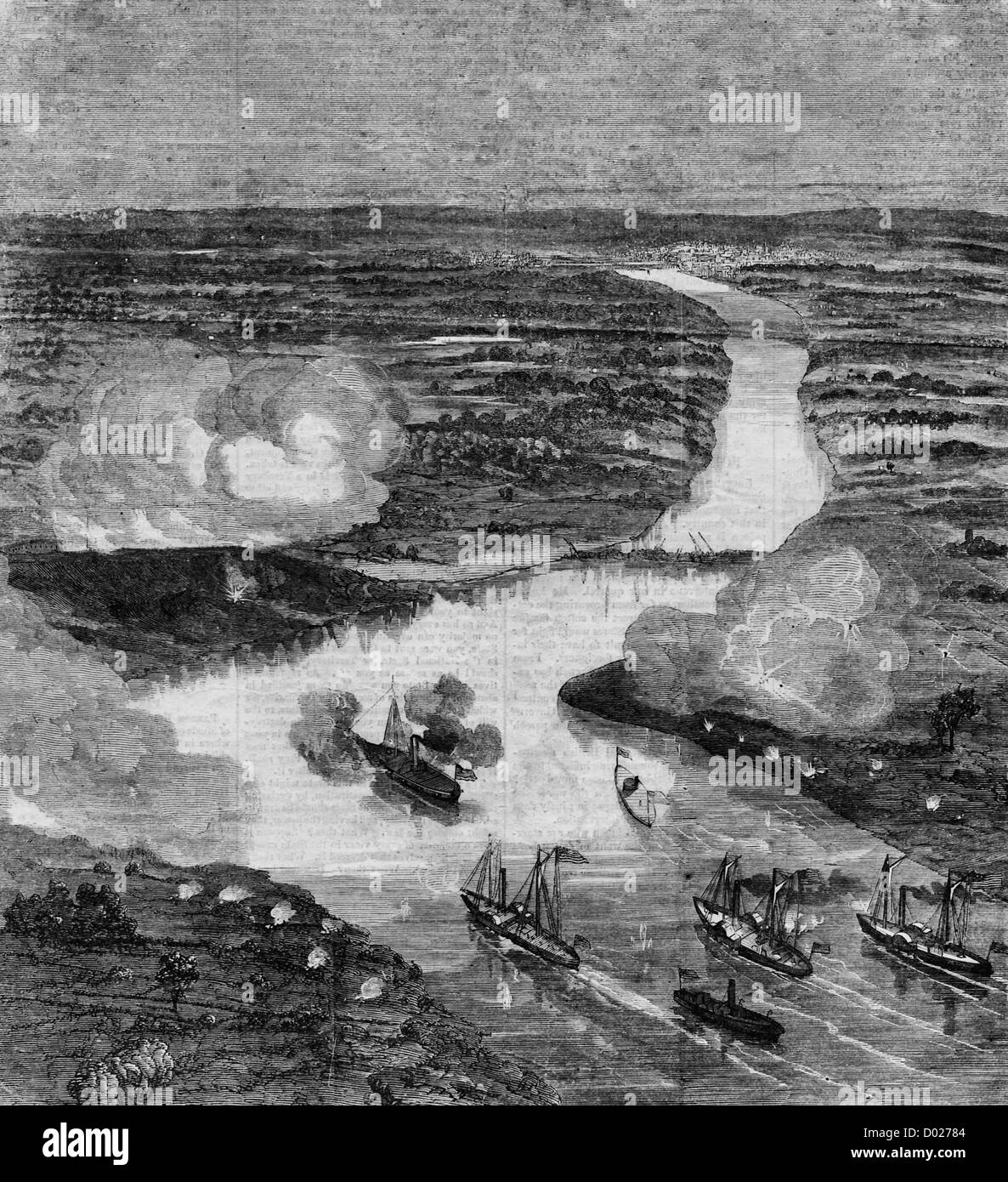 La battaglia di Fort Darling, vicino a Richmond, Virginia, Maggio 1862 Foto Stock