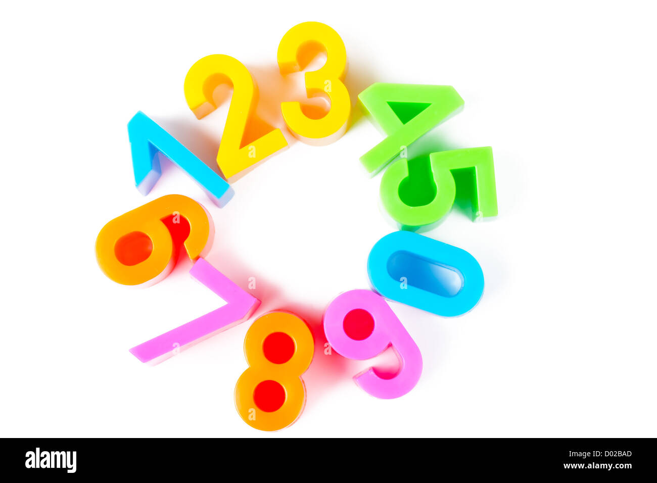 Il concetto di istruzione foto di bright i numeri da 0 a 9 Foto Stock