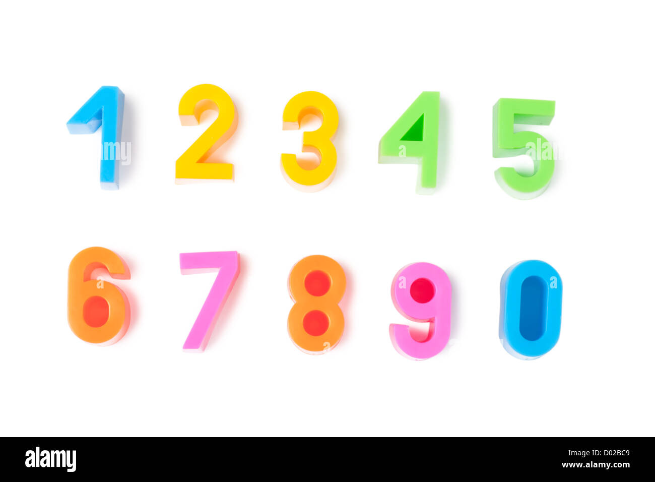 Il concetto di istruzione foto di bright i numeri da 0 a 9 Foto Stock