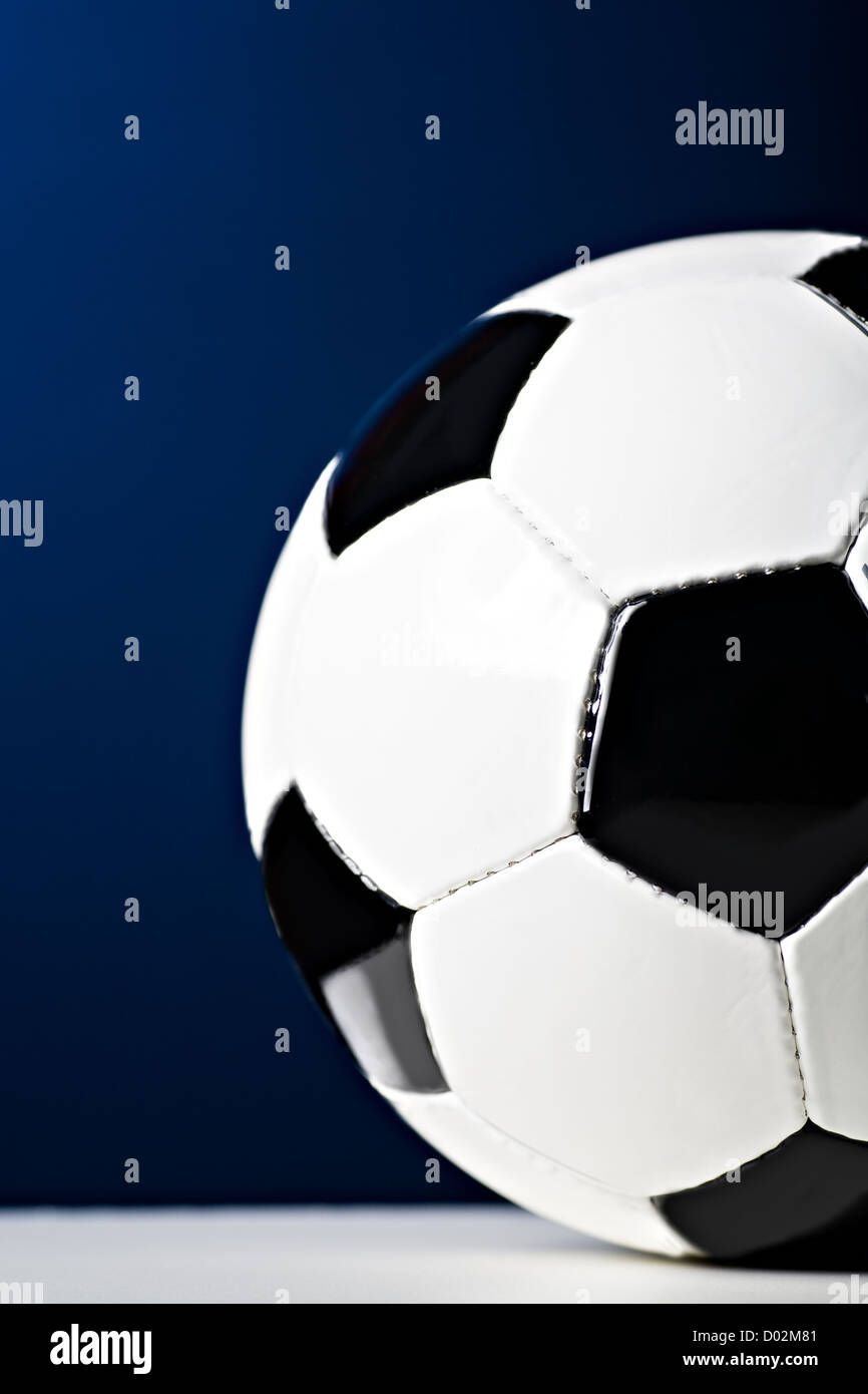 Immagine ravvicinata di un pallone da calcio Foto Stock